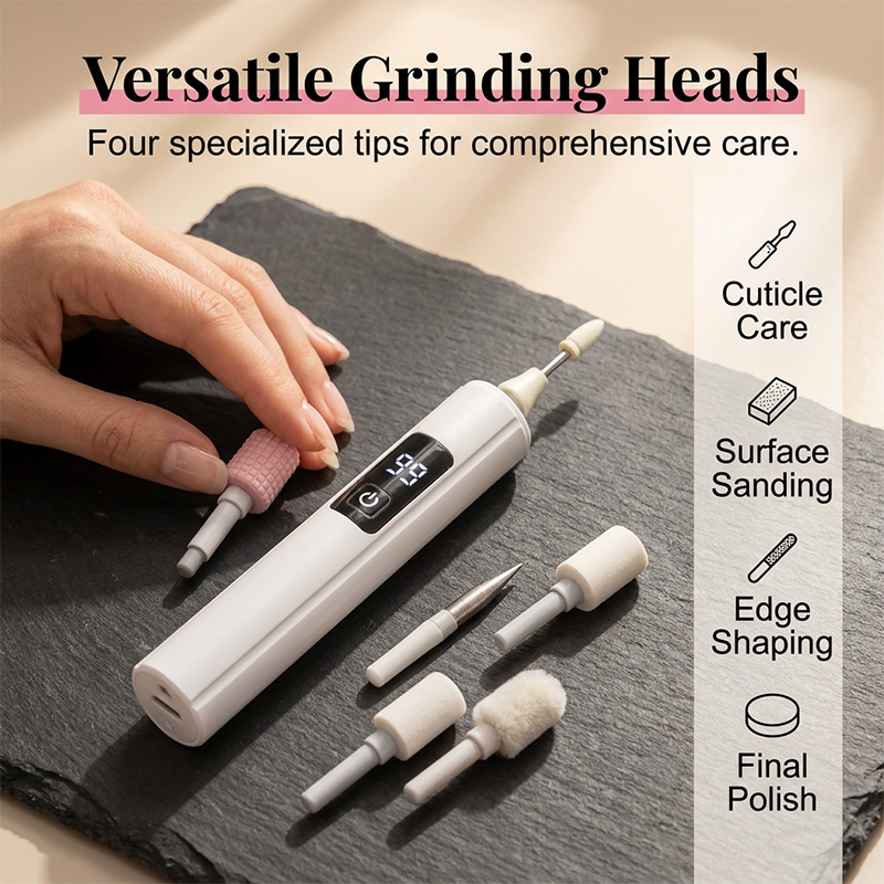🥳2026 HOT SALE🥳💞50K+ SOLD!💅✨ 49% OFF! Professional Electric Nail Polisher – Smooths thick nails, 99-speed display. Multiple heads for shaping & buffing. Salon at home! 🌟💎