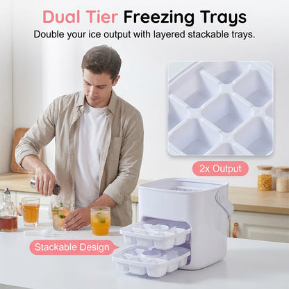 Portable Press Type Ice Bucket