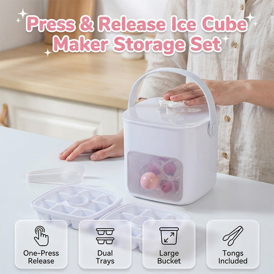Portable Press Type Ice Bucket
