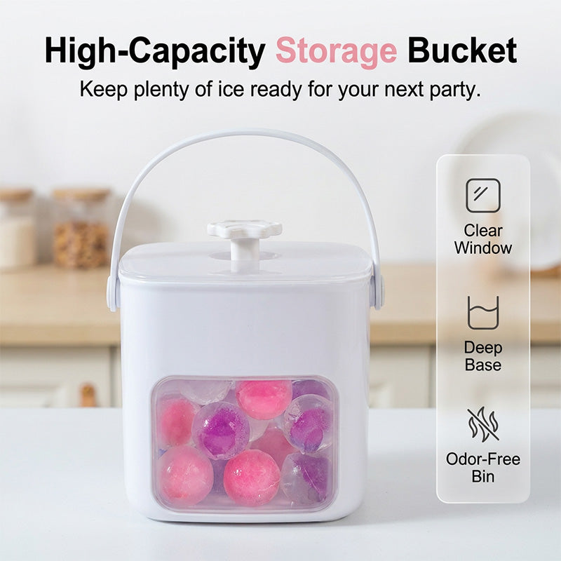 Portable Press Type Ice Bucket