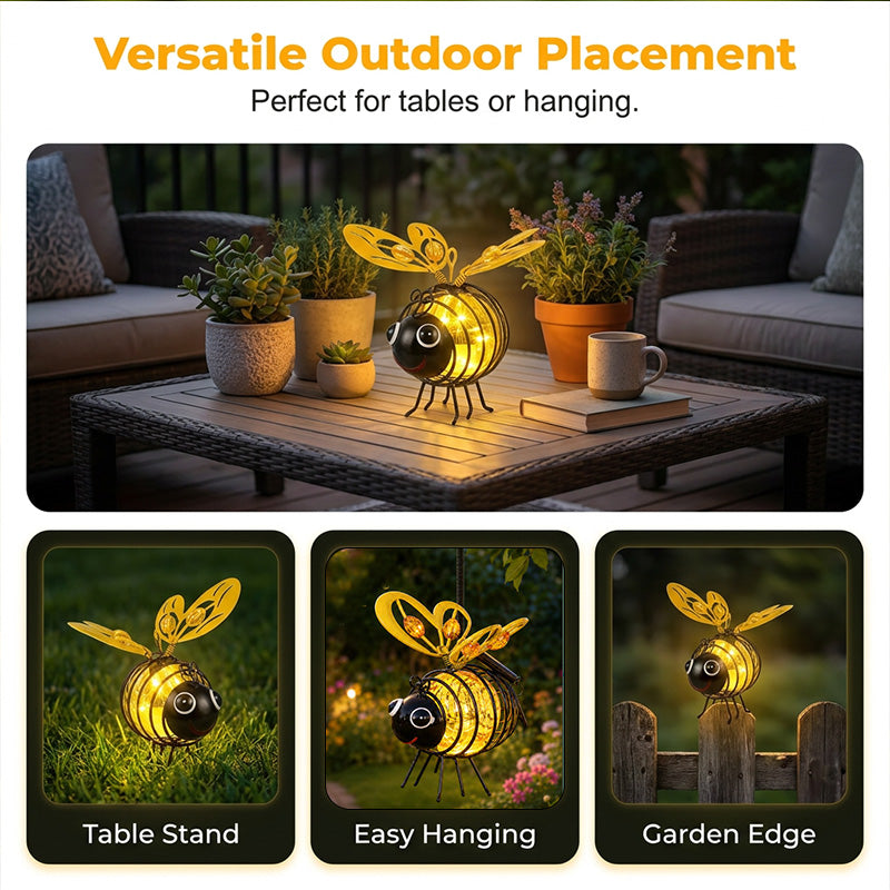 Solar-Powered Hanging Bee Light