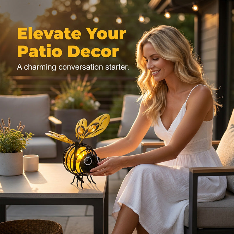Solar-Powered Hanging Bee Light